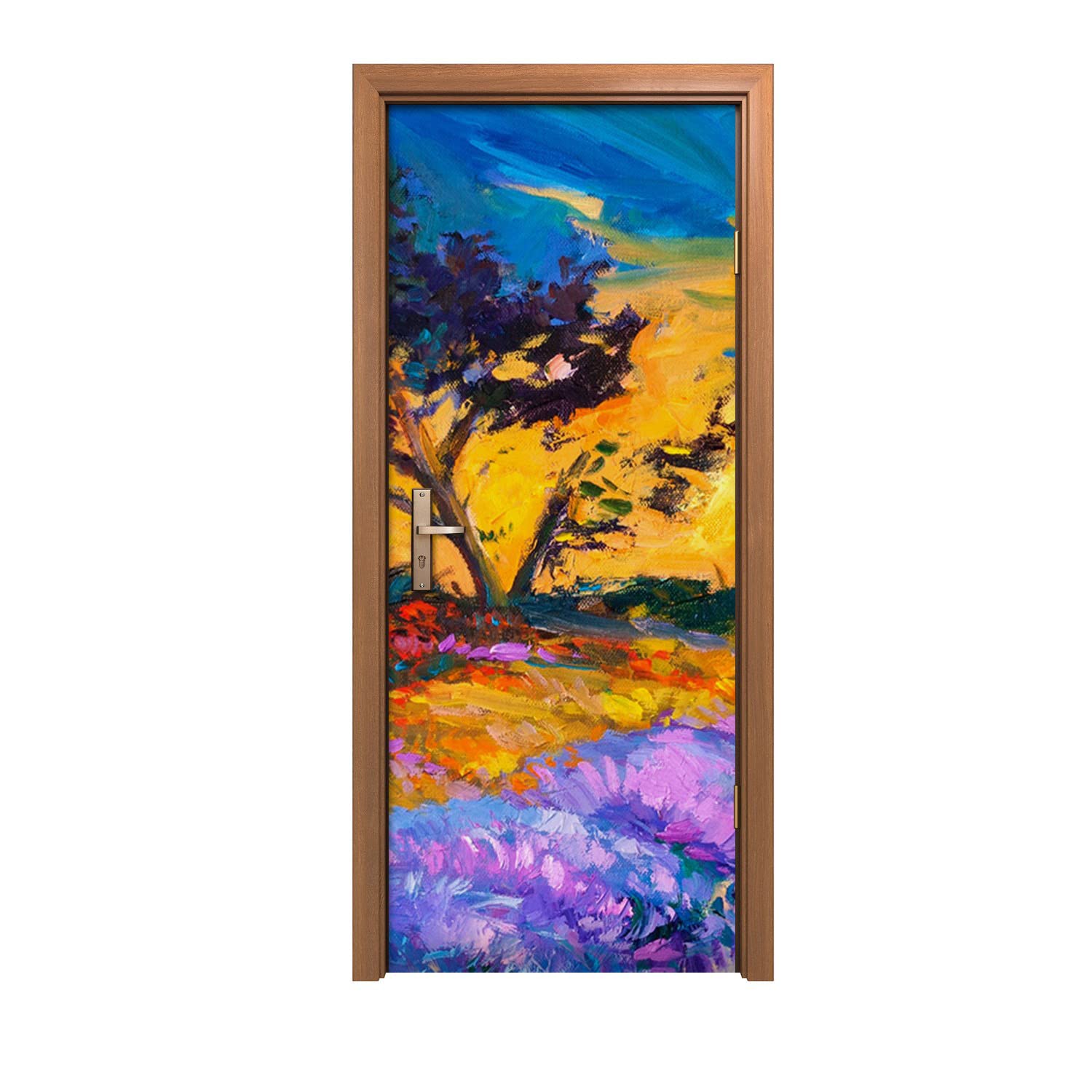 Autocollant de porte 90x200cm grand format haute définition au design raffiné