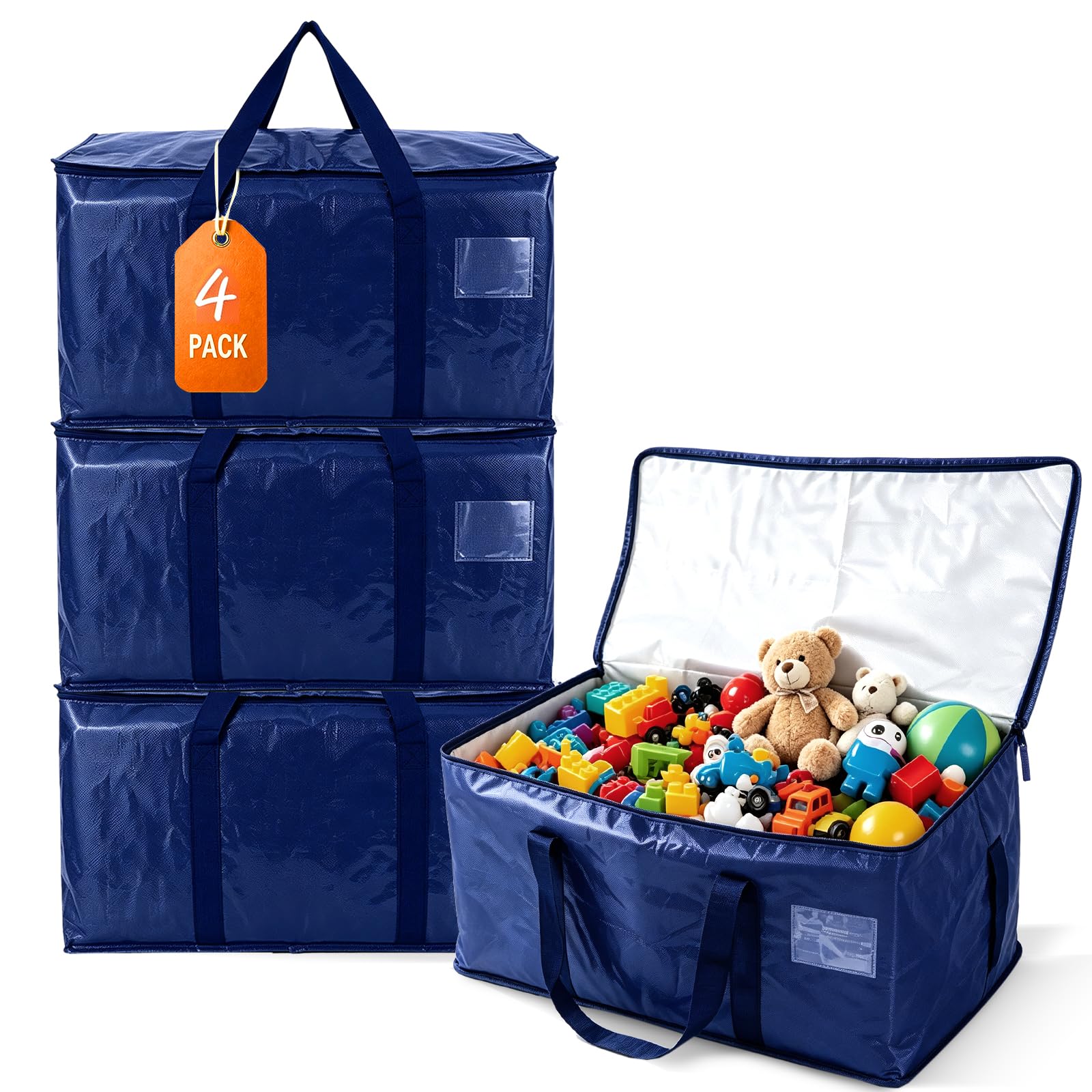 WVLIROD 4 Pack Moving Bags with Handles Large Moving Box for Storage