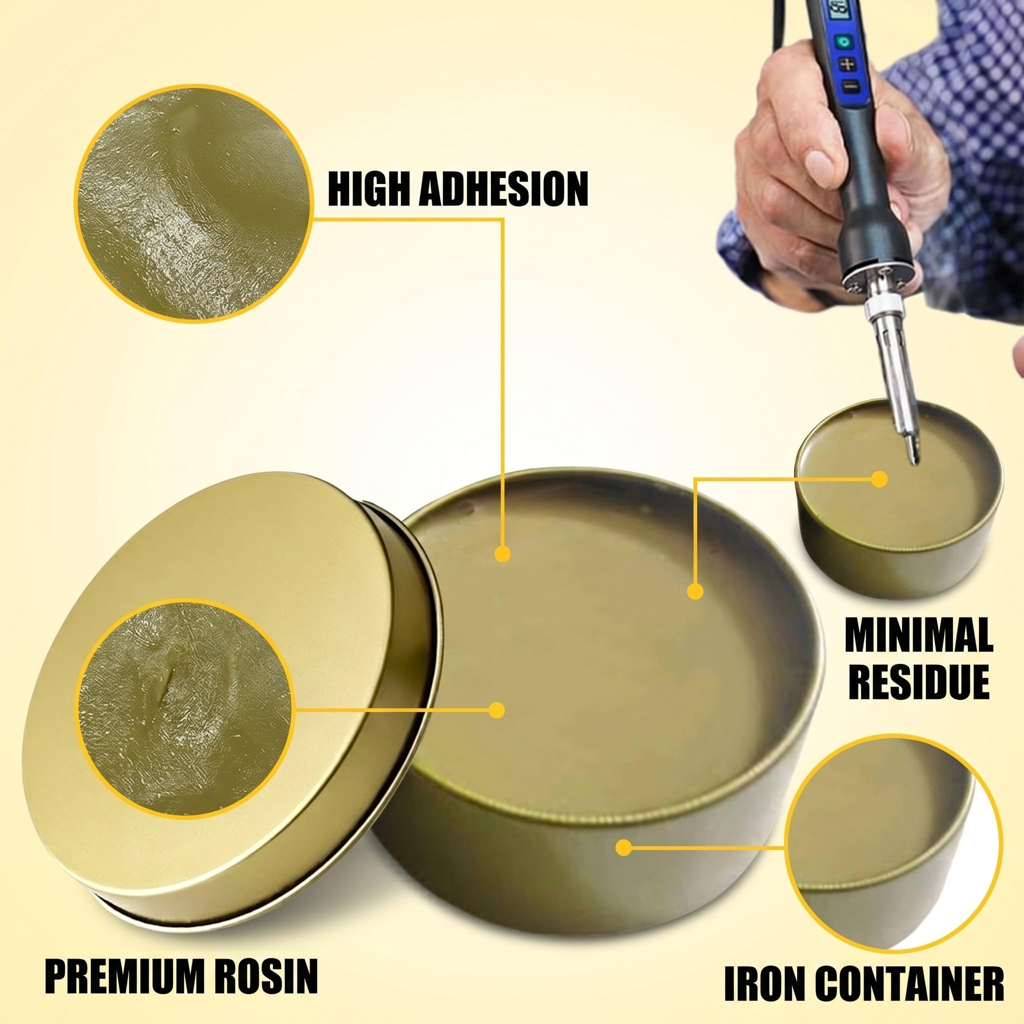 100g Pasta Per Saldature di Pasta Di Stagno Per Saldatura Senza Piombo Pasta Saldante No Clean Flussante Ecologica per Saldatura Elettrica Saldatura