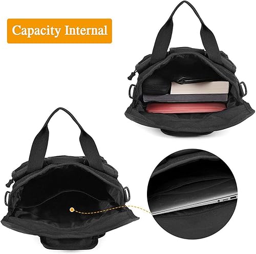 Miniatura 5 de CamGo Maletín táctico para portátiles de 12 pulgadas resistente militar hombro mensajero bolso hombre