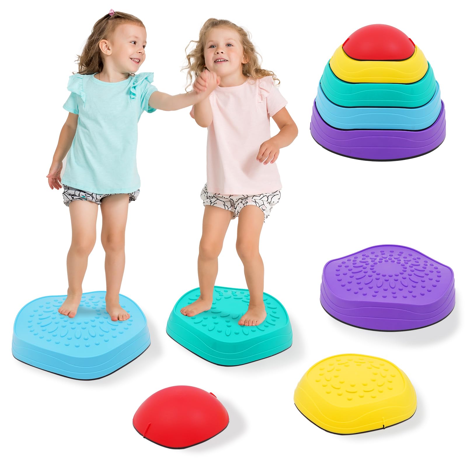 Sensorische balans stapstenen Wave set van 5