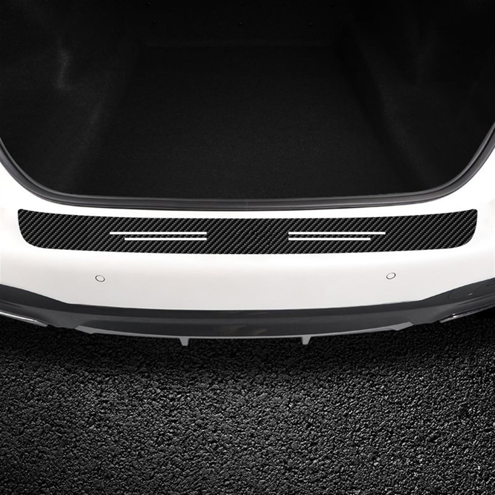 Tira Protectora de Parachoques Adhesivo Protector de Fibra Carbono para el Maletero del Coche, Adhesivo Decorativo para Parachoques Trasero para Peugeot 508