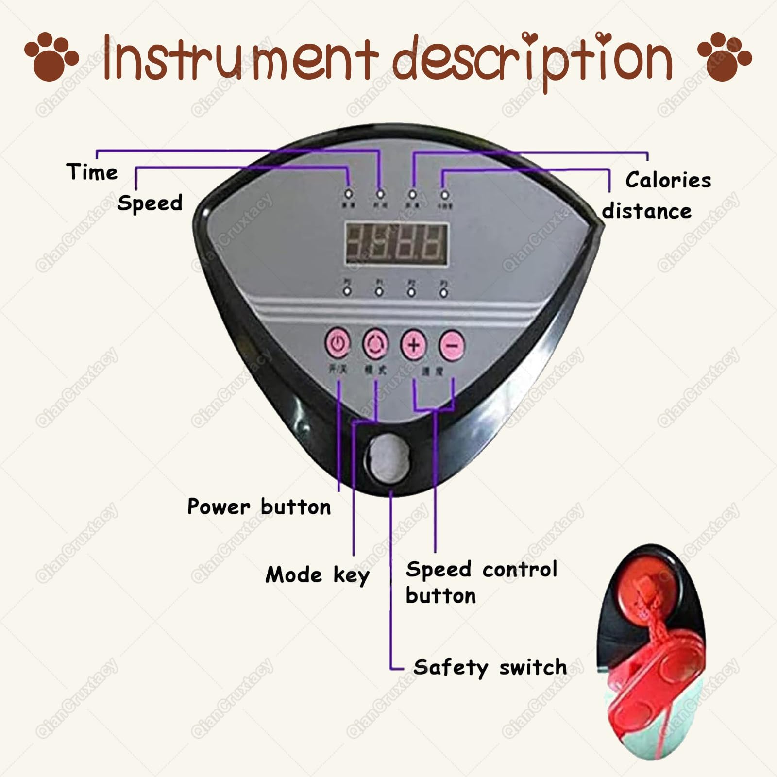 Máquina de Entrenamiento para Perros con Pantalla LCD, Cinta de Correr para Uso Doméstico, Funcionamiento Silencioso, Capacidad Máxima 175 lbs, para Mascotas Activas