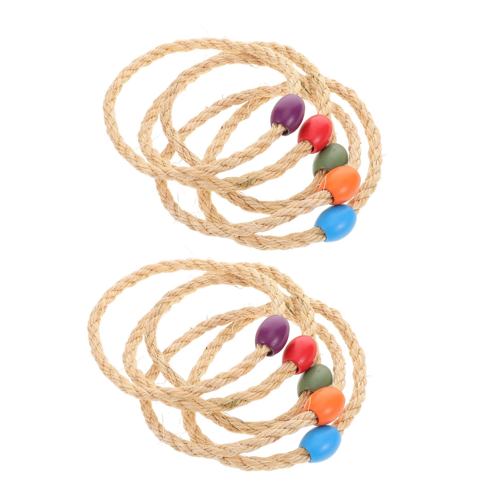 Milisten 10pcs Rope Ring Replacement: Outdoor Toss Rings for Agility Practice and Yard and Lawn Games for Party Assorted Color