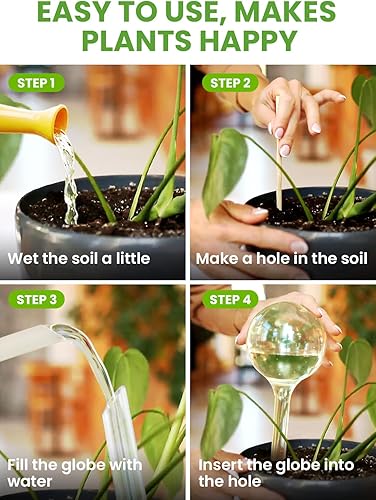 Miniatura 5 de 8 globos de riego de plantas grandes de plástico XL  Juego automático de agua para plantas incluye accesorios de plantas para macetas de interior y