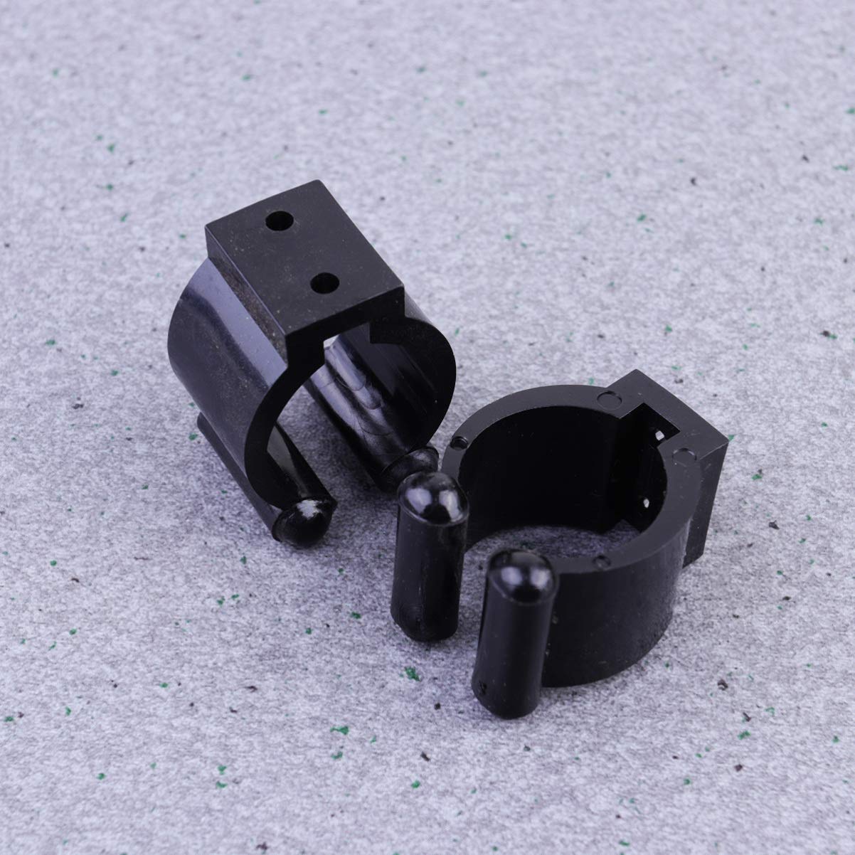 BESPORTBLE 60piezas Soporte De Pared para Cañas De Pescar Estante De Almacenamiento De Clip De Caña De Pesca Anticorrosivo Fácil Instalación y Limpieza para Hogar y Oficina Negro Grande