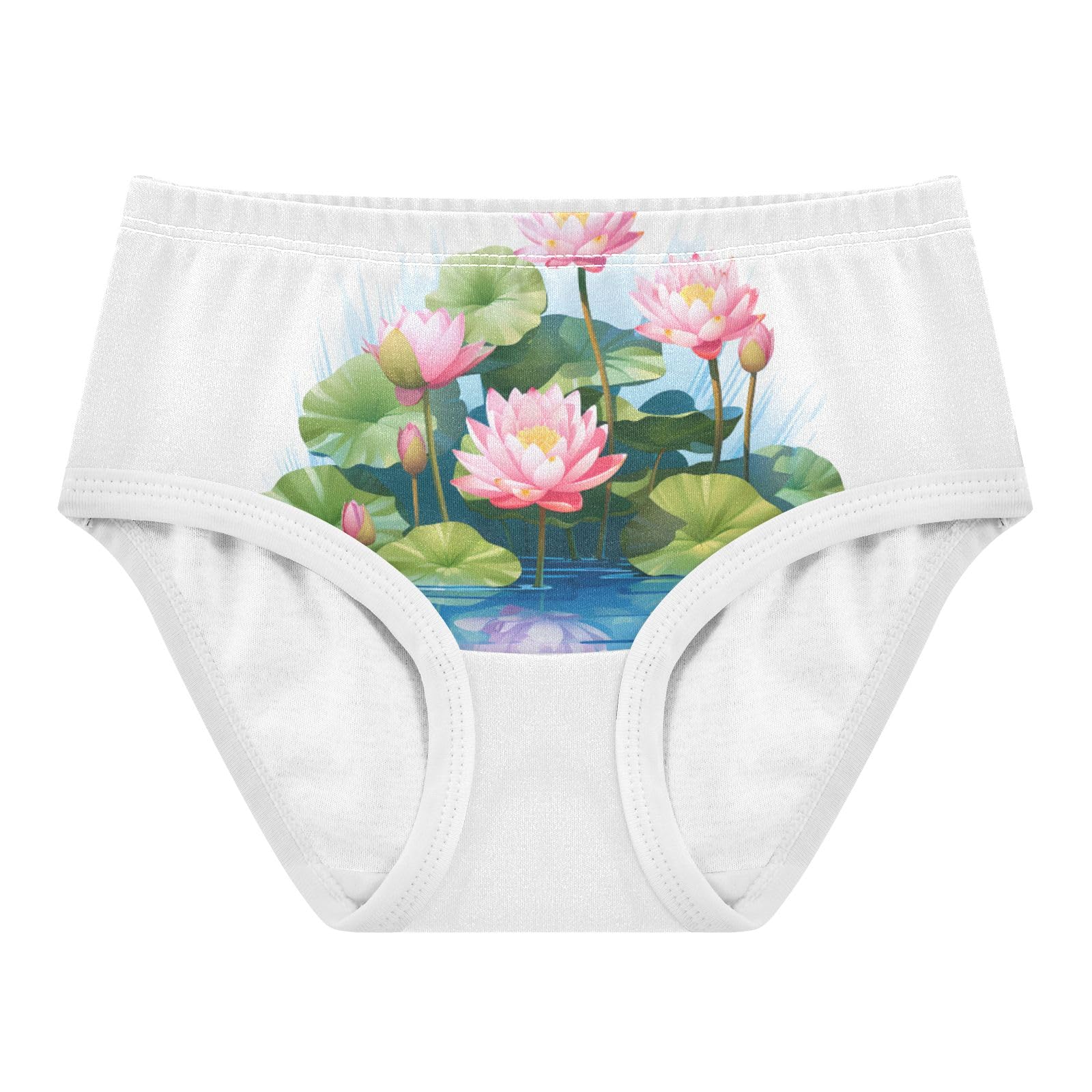 ALAZA Toddler Girls Cotton Hipster Underwear Soft Pink Lotus 2 Pack 2T