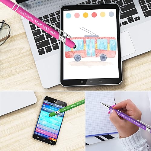 Miniatura 5 de 48 bolígrafos personalizados con lápiz capacitivo, bolígrafos personalizados con grabado gratis, bolígrafos personalizados con nombre comercial,