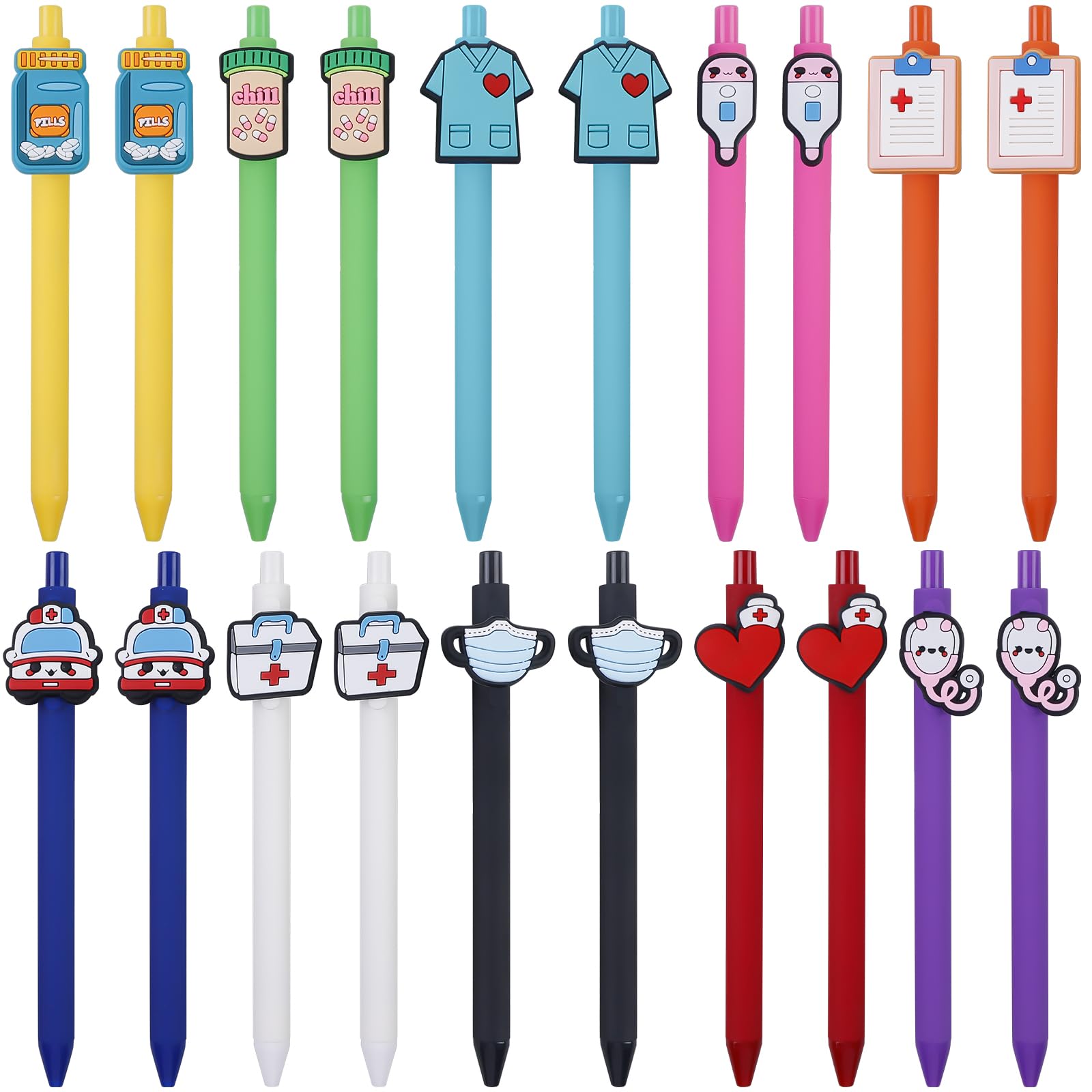 20 Penne Per Infermieri - Inchiostro Nero Con Clip - Regalo Divertente Per Medici - Foto 8