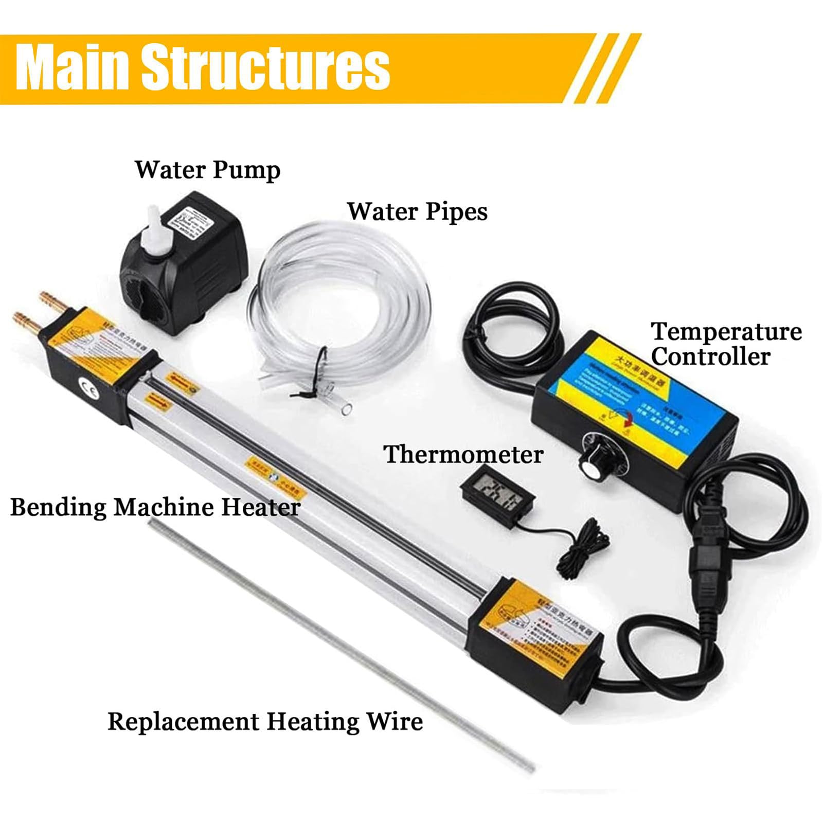 Calentador de tira de acrílico para doblar, herramienta portátil de 30 cm para doblar plexiglás de PVC de 1 a 6 mm, máquina de calentamiento manual para hacer carteles y proyectos de bricolaje