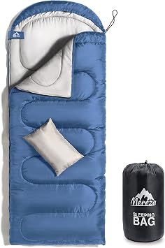 MEREZA 0 Degree Winter Sleeping Bag for Adults Kids with Pillow, Cold Weather Sleeping Bag for 4 Season Camping Hiking Backpacking Sleeping Bags for Big and Tall