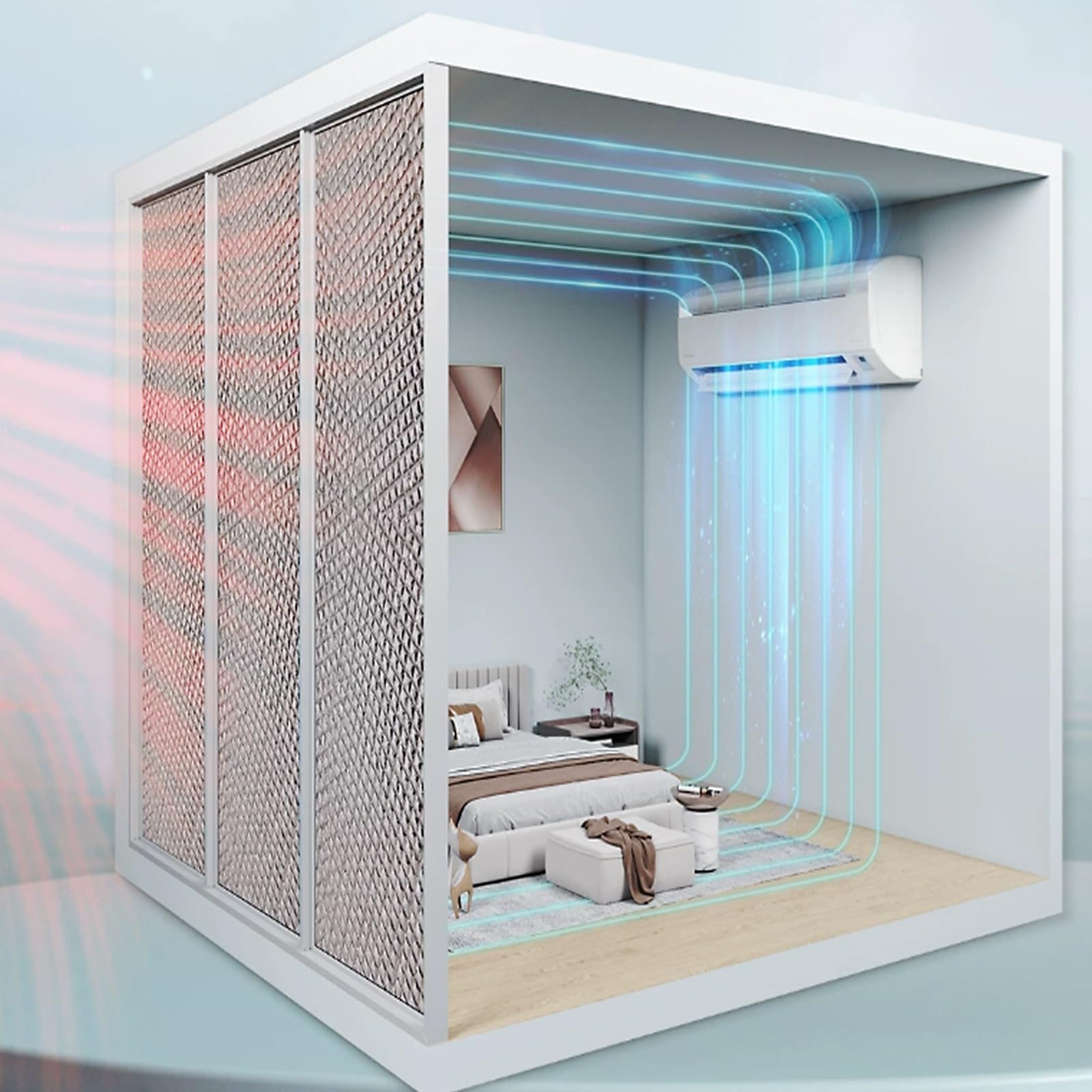 Barrière Radiante Réfléchissant La Chaleur, Film Magnétique for Fenêtre De
