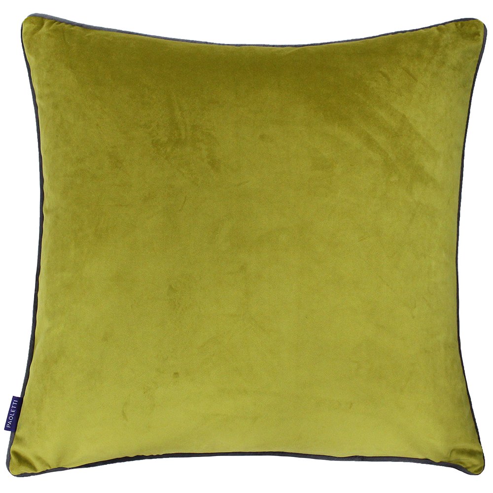 Paoletti Meridian Velvet Piped Feather Filled Cushion from B&Q