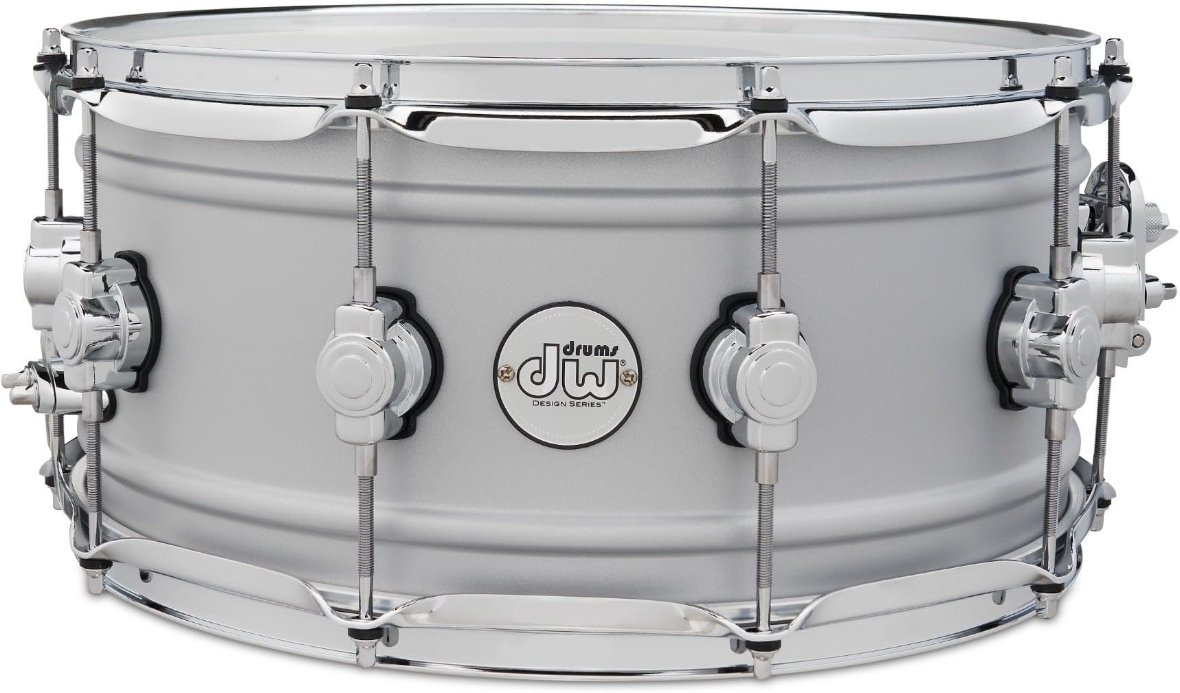 DW Design Series Aluminum Snare Drum - 6.5x14, Matte Aluminum