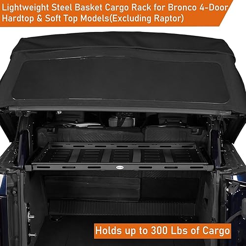 Vista 38 de u-Box Bronco - Cesta de carga de aluminio compatible con Ford Bronco 2021 2022 2023 2024 2025 4 puertas Hardtop