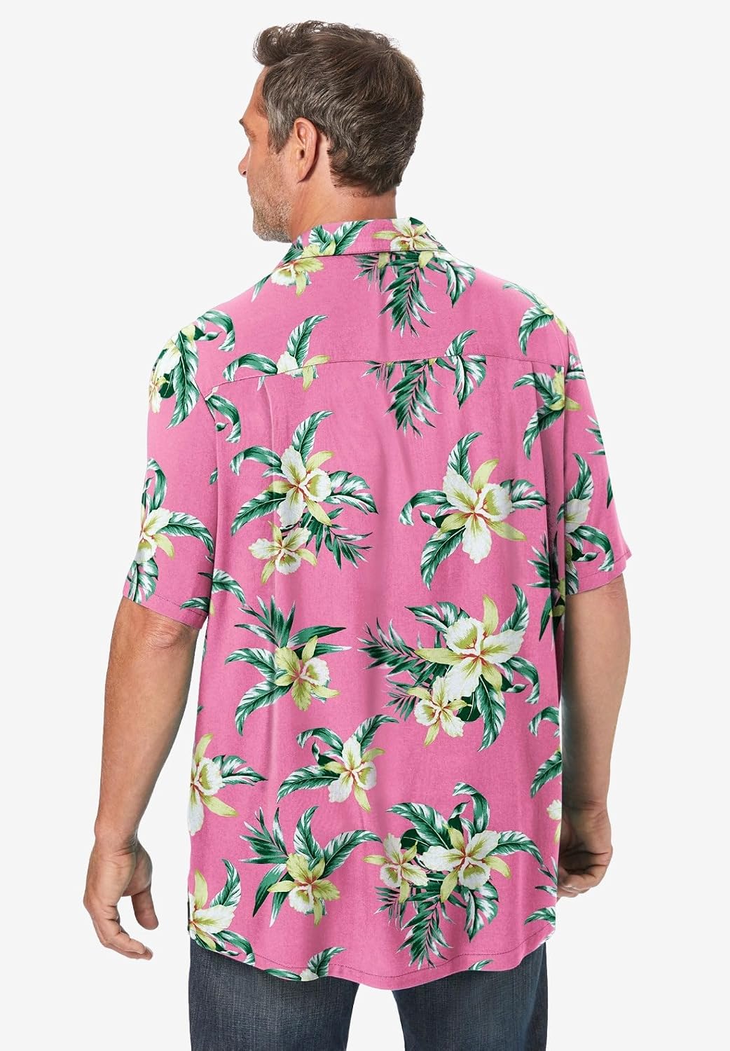 KingSize Men's Big & Tall Tropical Rayon Short-Sleeve Shirt