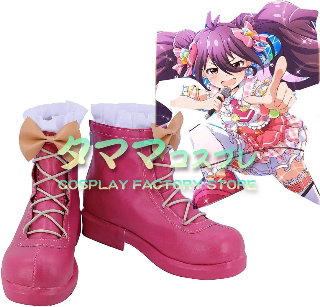Amazon 粒咲あんこ バトルガール ハイスクール バトガ 1st Anniversary Single Star T Chuuuuulip 高校3年生 つぶざき あんこ コスプレ靴 コスプレブーツ Cosplay オーダーサイズ スタイル 製作可能 タママ 24 5cm コスプレ 仮装 通販