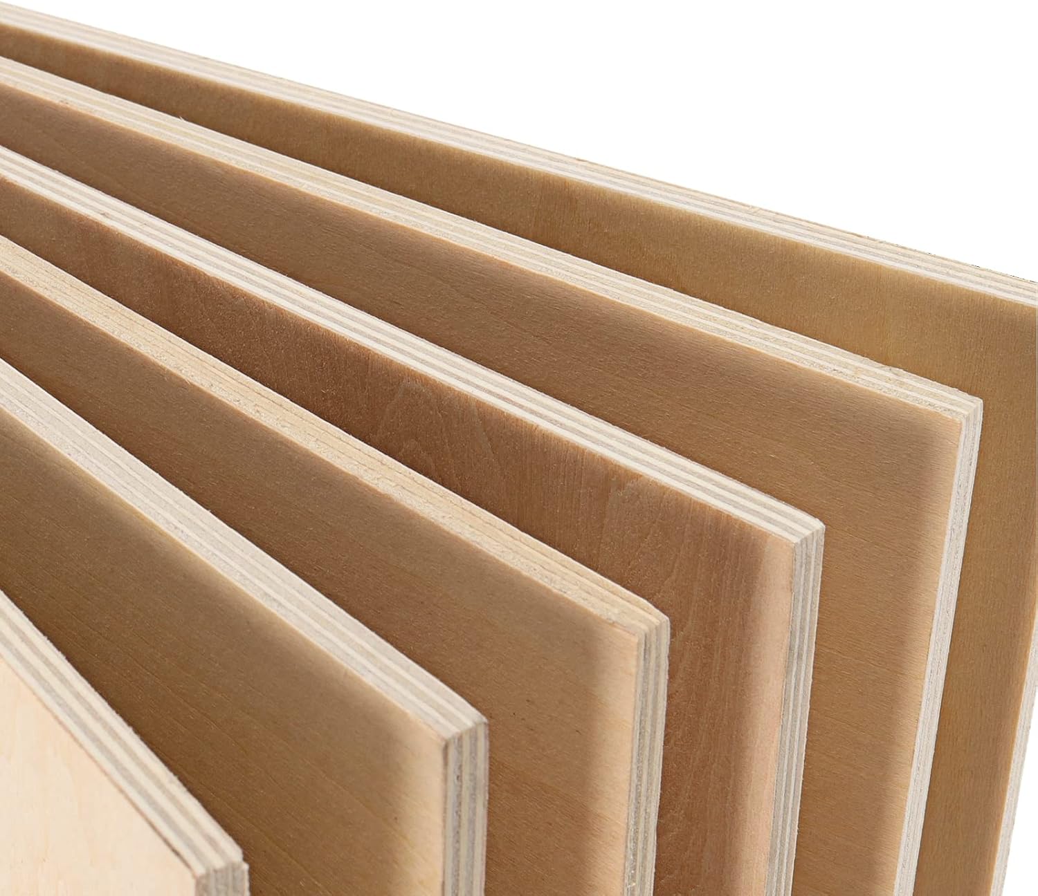 MUKCHAP 15 Piece 10 Inch Square Wood Sheets, 1/4 Inch Unfinished Wood Sheets, Plywood Boards for Crafts, Drawing, Carving, DIY