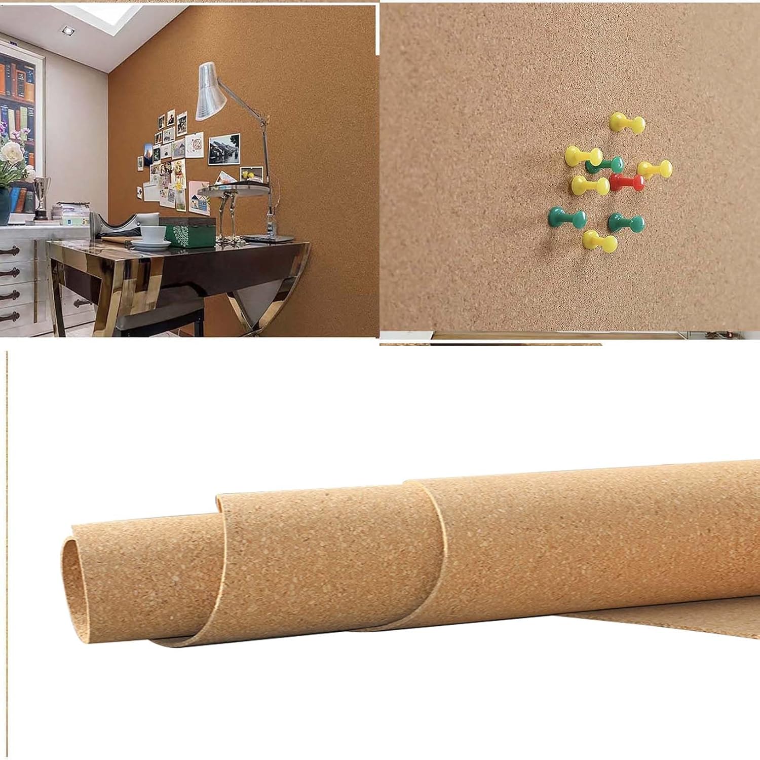 Cork Roll, Cork Board Rolls, High Density Cork Board, Drawer Liner, Easy To Cut, 1/3" 1/4" Thick, For Diy Supplies Board Corner Wall Line, Brown ( Color : Thick 8mm , Size : 1mx2.5m(3.3ftx8.2ft) )
