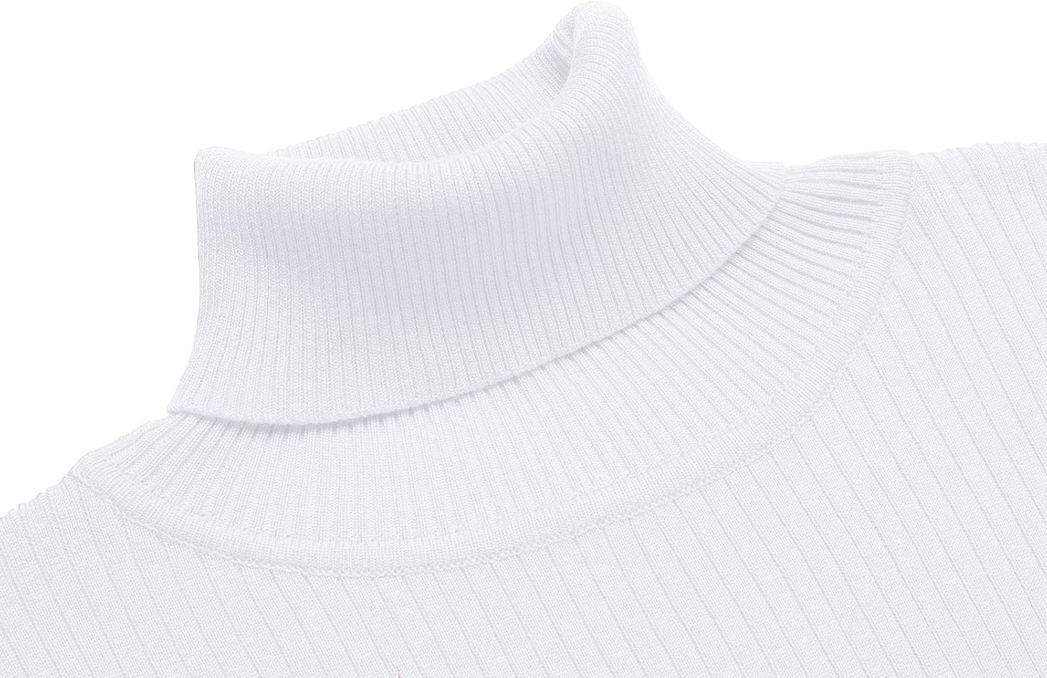 Amussiar Men's Turtleneck Sweater Slim Fit Cotton Knitted Pullover Sweater Casual Lightweight Long Sleeve Top - Image 4