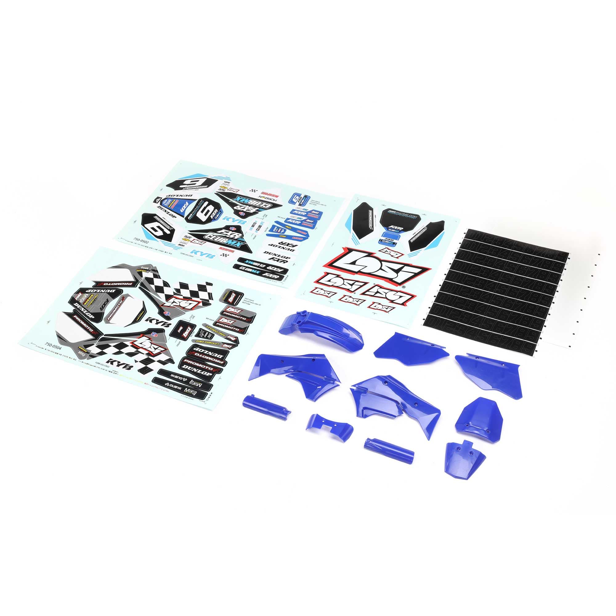Losi Blue Plastics pièces de carrosserie PM-MX SM LOS260001