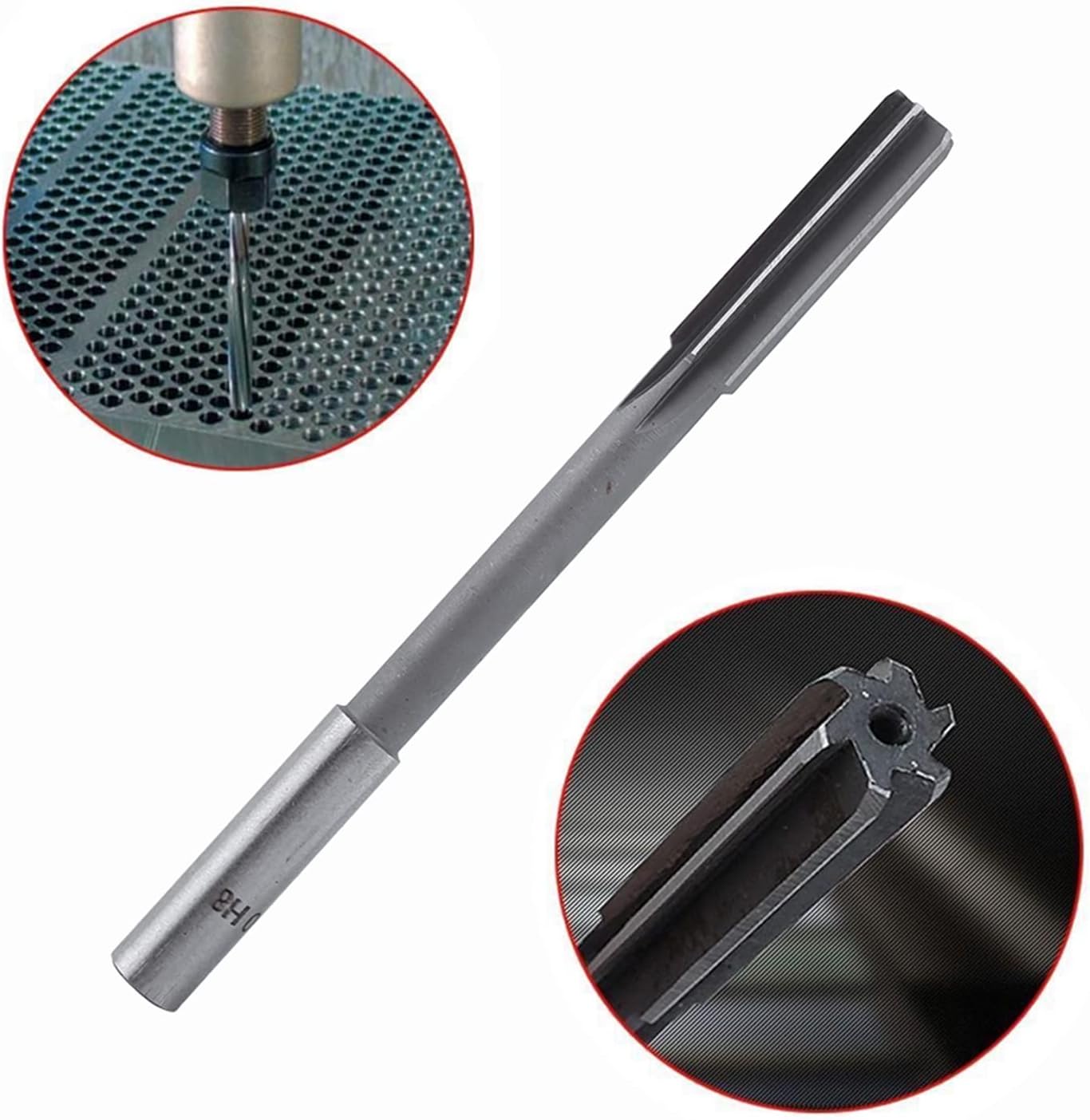 HSS H8 Straight Shank Chucking Reamer Set 10pcs Steel Machine Reamers for Bore Machining in Metal,Wood & Plastic