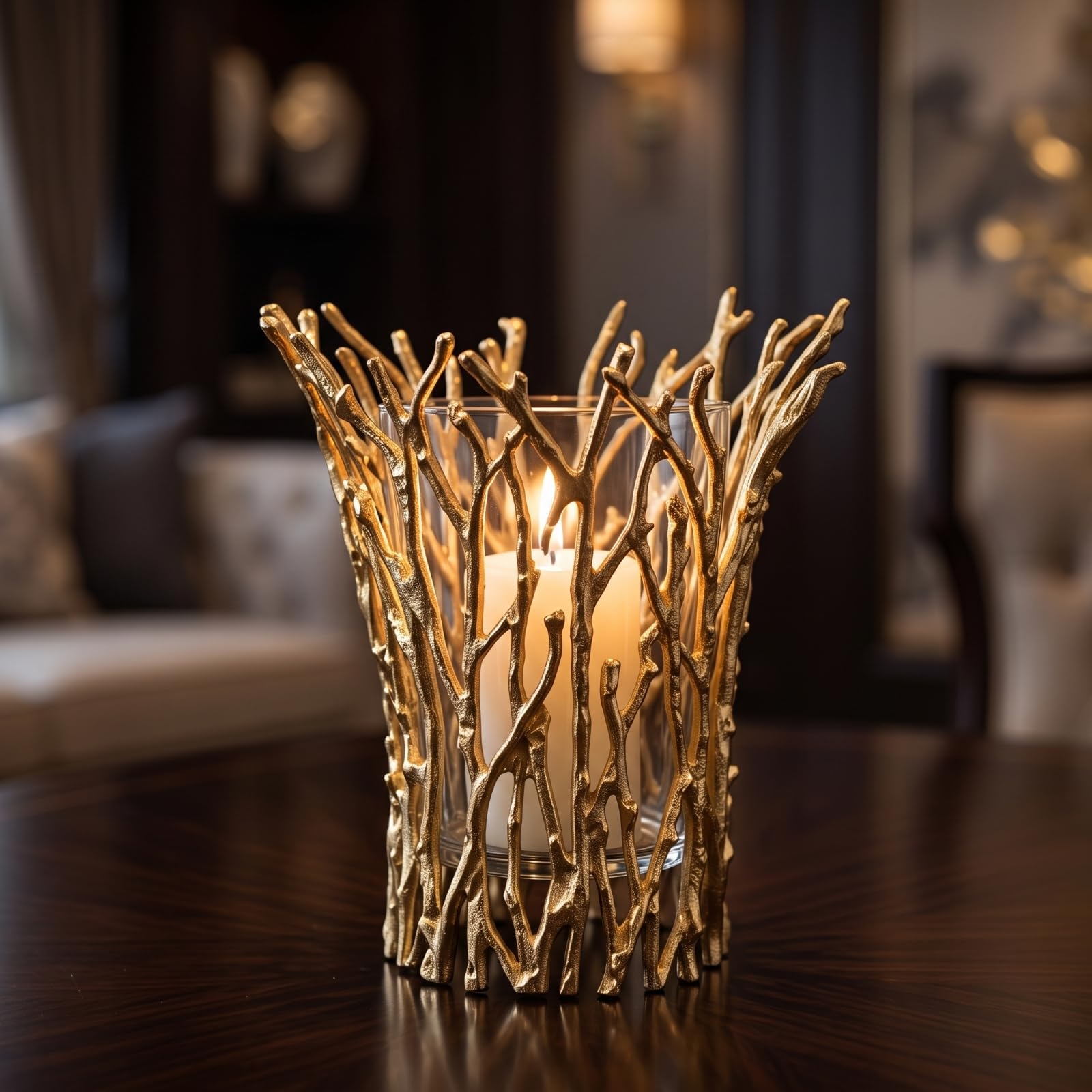 Kerzenhalter aus Marmor Skulptural Kerzenständer mit Edelstahlschale Elegant Halter für Tischdeko, Weiß+Gold, 9.5 9.5 H9cm Lochdurchmesser 8cm