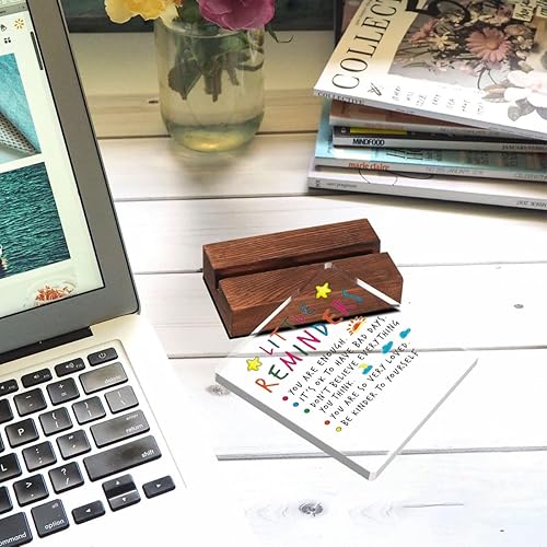 Miniatura 5 de Letrero decorativo de escritorio de acrílico transparente con texto en inglés "You Are Enough para la oficina en casa, regalos para mejores amigos,