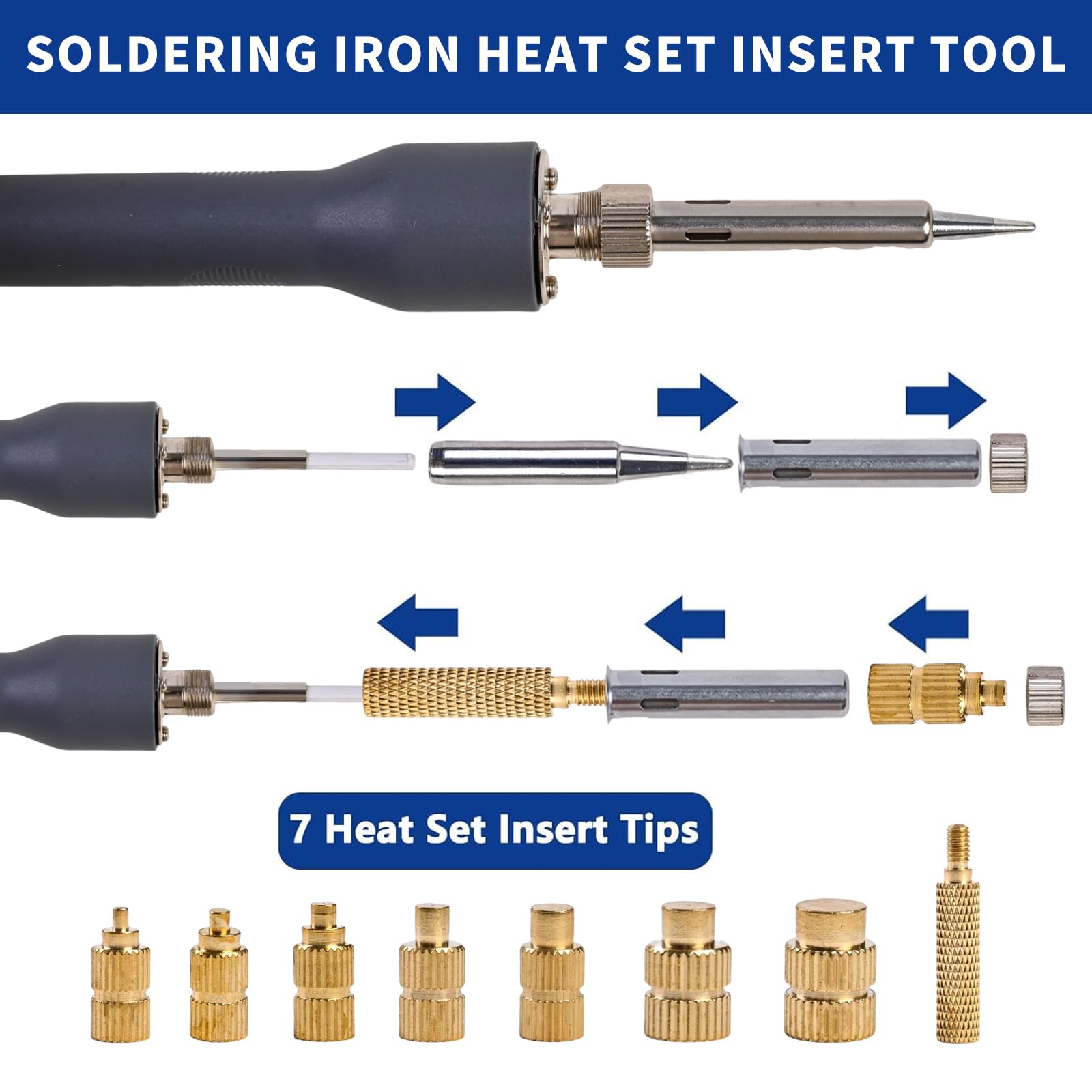 Soldering Iron Heat Set Insert Kit - 3D Printing -2 Soldering Iron Heat Set Insert Kit - 3D Printing -2