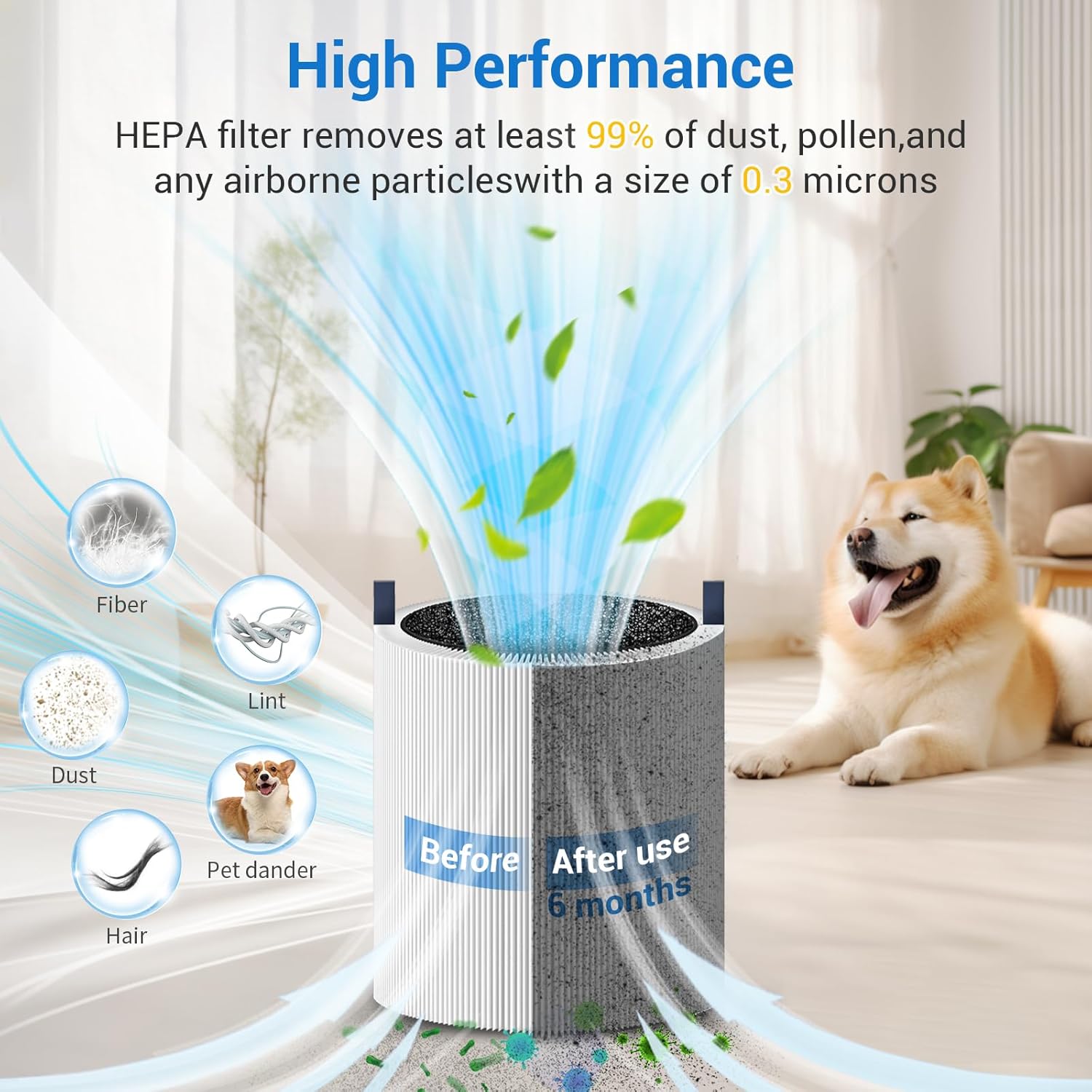 2 Pack 311i+ Max/311i plus max Filter Replacement Compatible with Blue Pure 311i Max Air Purifier, F3MAX Purifier Parts, 2 in 1 H13 Ture HEPA and Activated Carbon Filter (Not 311i Max) - Image 5