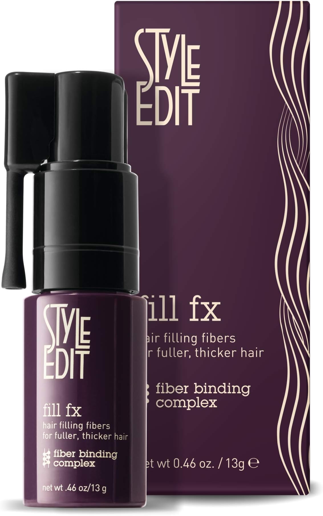 Style Edit Hair Building Fiber for Men & Women- Cover Bald Spots, Concealer for Thinning Frontal Hairline & Scalp Hair Loss, Instant Keratin Optic Cover For Alopecia-Light Brown