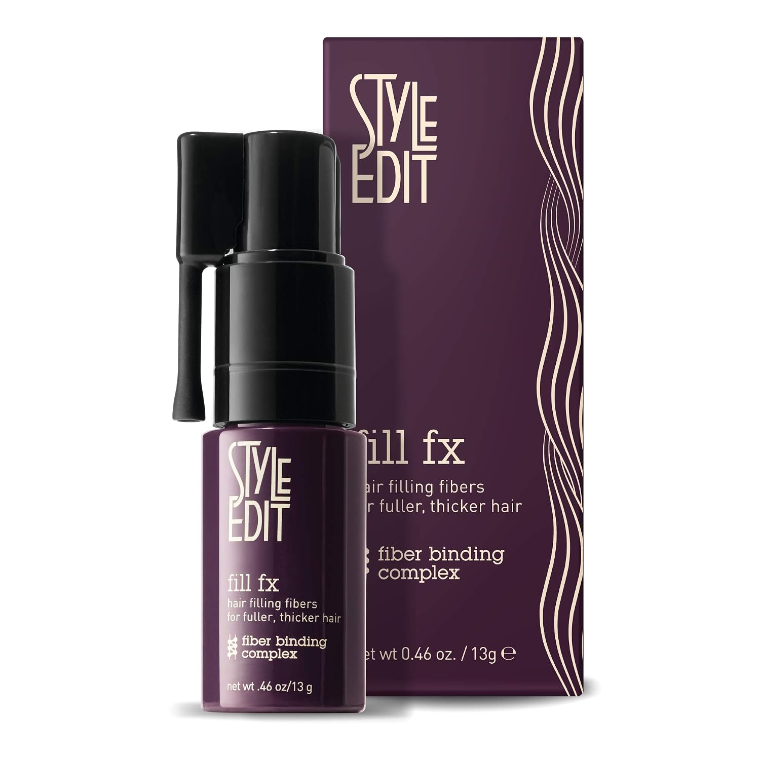 Style Edit Hair Building Fiber for Men & Women- Cover Bald Spots, Concealer for Thinning Frontal Hairline & Scalp Hair Loss, Instant Keratin Optic Cover For Alopecia-Light Brown