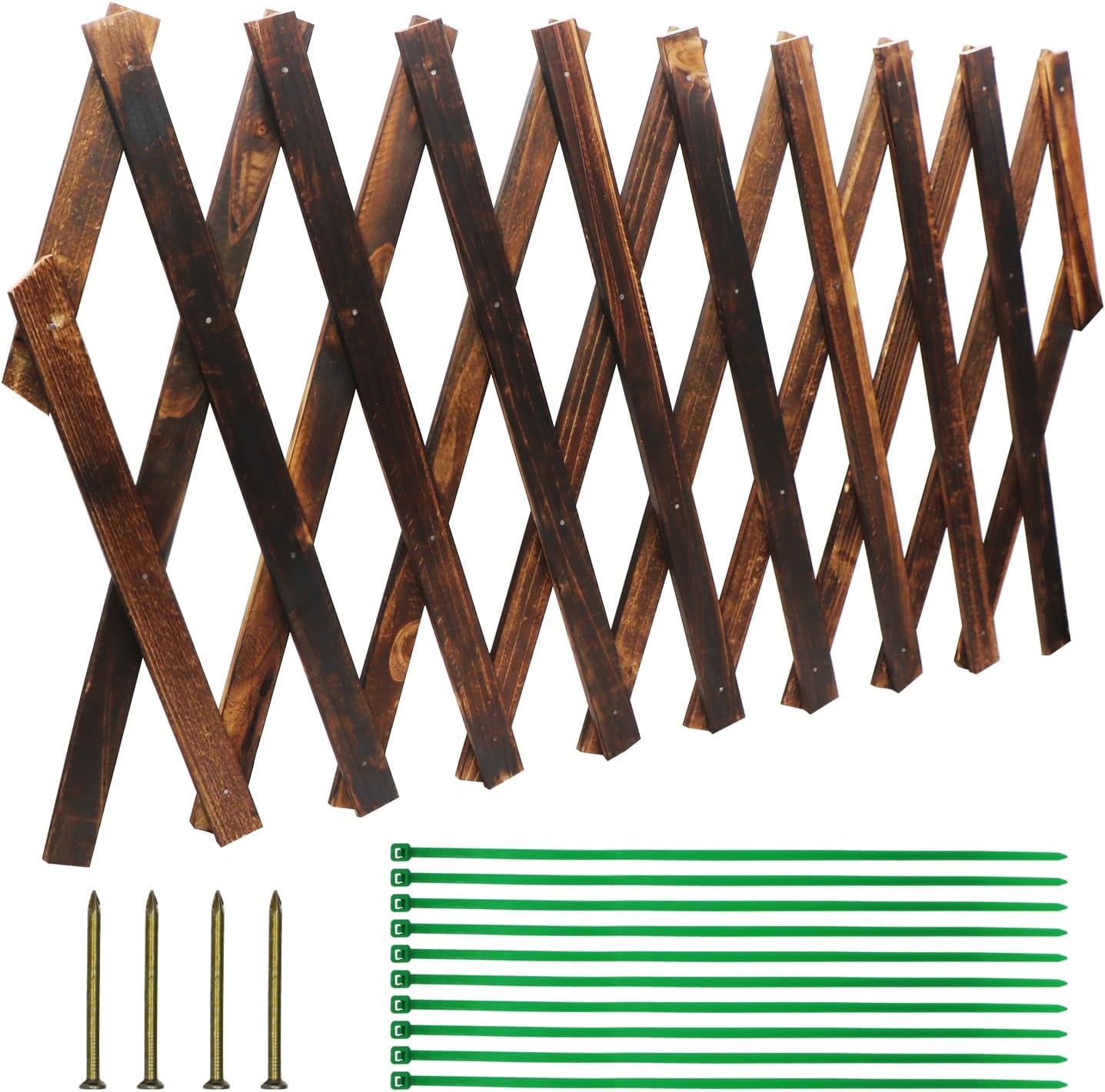 Amazon.com : Expandable Garden Trellis Wooden Lattice Fence Wall Panel ...