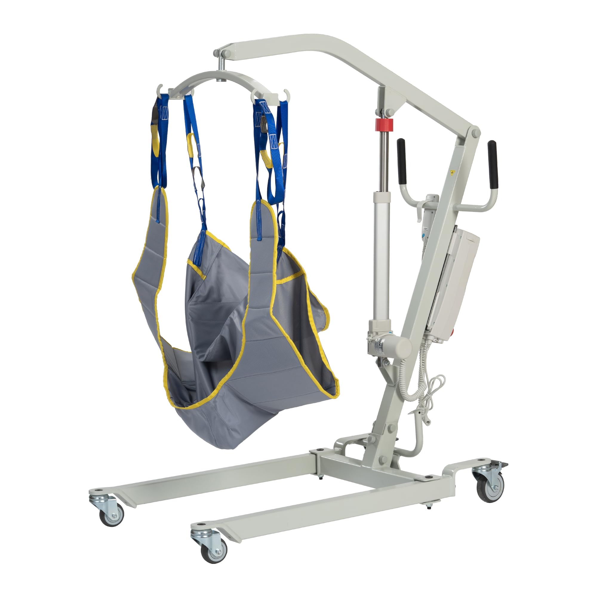 ELENKER 電動患者用リフト 家庭用または車での旅行に 電気患者用リフト 低ベースバッテリー駆動 耐荷重400ポンド ミディアムUスリング付き 調節可能な患者用リフト ブルー