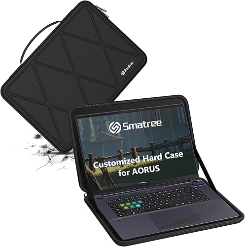 Vista 15 de Smatree Funda protectora rígida de EVA compatible con portátiles GIGABYTE G6 KF/MF 2024 de 16 pulgadas, impermeable y antigolpes (X8287)