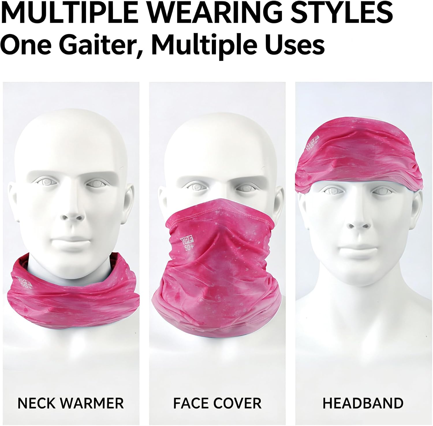 3D Printed Cooling Neck Gaiter for Men Women UPF 50+ UV Protection Bandana Outdoor Fishing Hiking Daily Use image 3