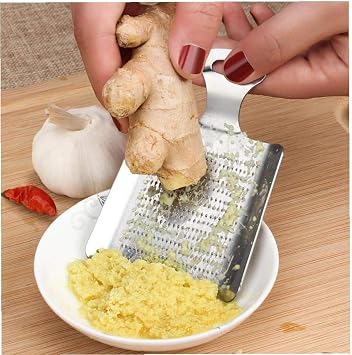 Ginger Grater Stainless Steel Shovel-shaped Food Grater for Ginger for Garlic Fruits and Root Vegetables Kitchen Accessory Gadget