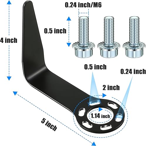 Miniatura 2 de Gulfmew 889661M - Gancho de acero en forma de L con perno, gancho de rueda para herramientas neumáticas compatible con pistola de clavos Hitachi