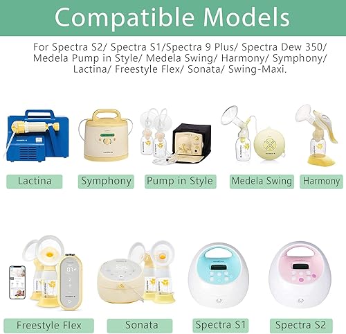 Miniatura 4 de Insertos de brida de silicona de 0.669 in compatibles con Momcozy S9 Pro S10 S12 Pro, Paruu P10 P3 R12, TSRETE, kmaier, MomWills, para Spectra S1S2,