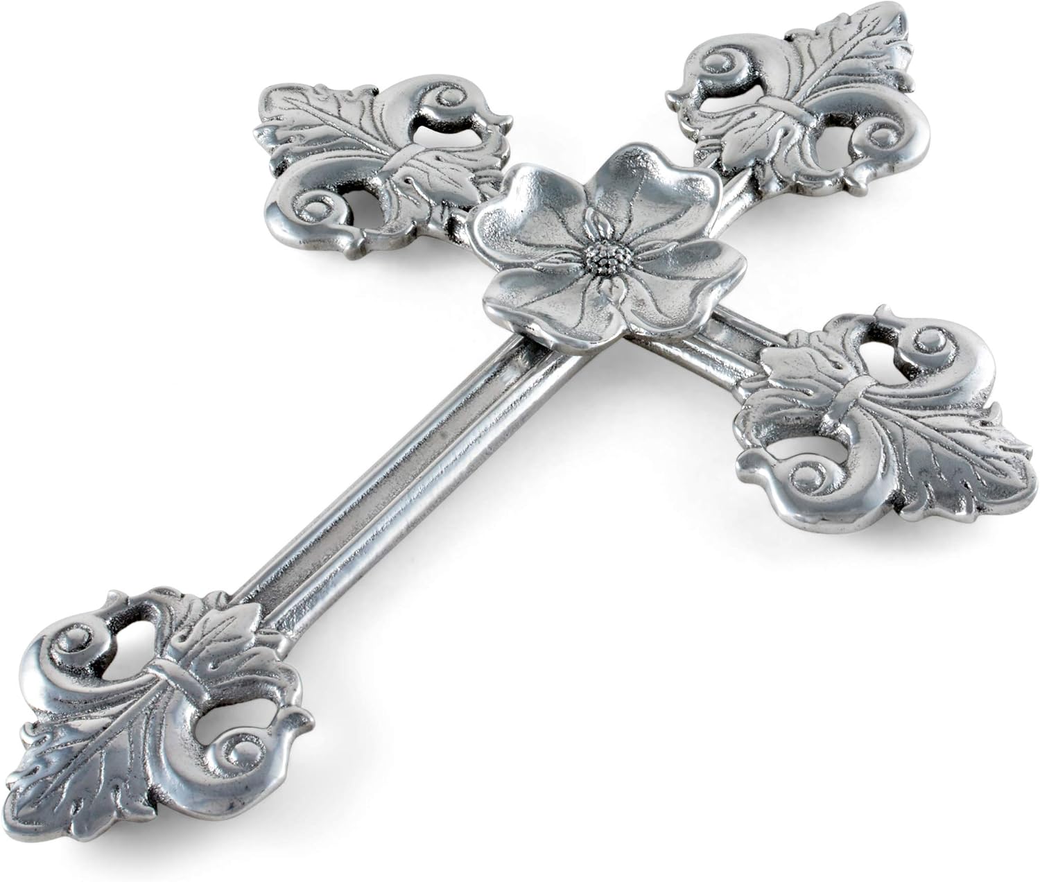 Arthur Court Designs Aluminum Wall Hanging Christian Cross Symbol of Christian Faith 12 inch Long