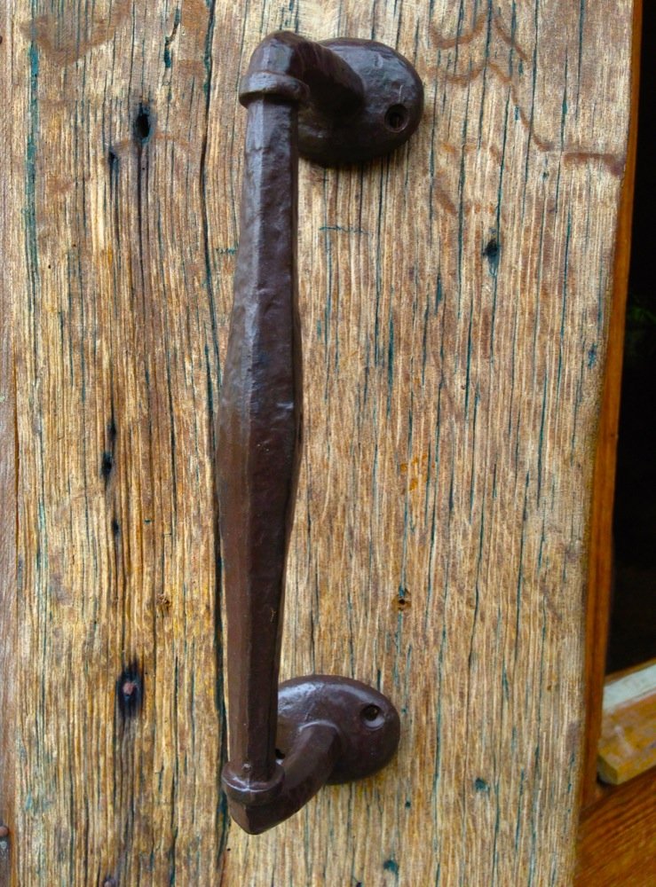 UHRIG Türknauf Schmiedeeisen 90mm - Feststehender Stoßgriff Für Gartentor & Hoftor