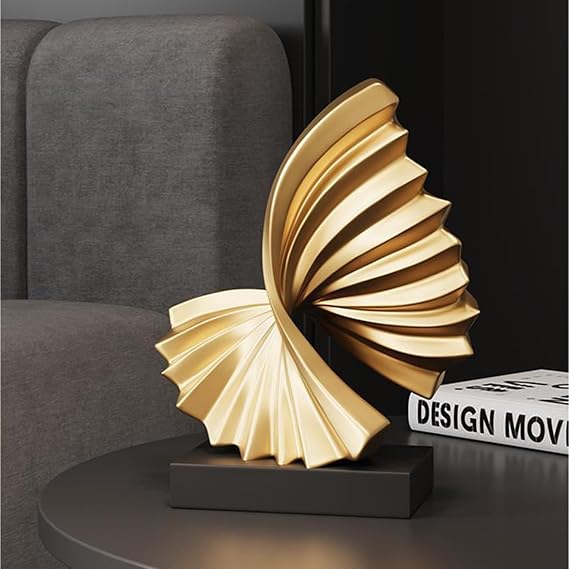 Sculpture Deco, Abstract Art Statue, Decoration Living Room, Bedroom Deco, Modern Apartment Decorative Items Sculptures,Golden F [Energy Class A]