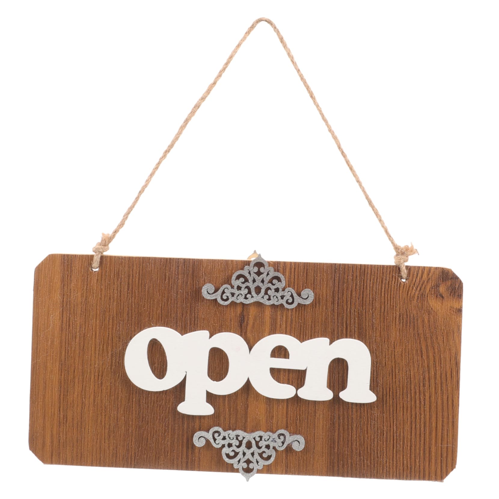FELTECHELECTR Double-Sided Wooden Open Closed Sign Hanging Door Sign for Business Store Cafe Restaurant Vintage Style Decor 9.45X4.65 Inches
