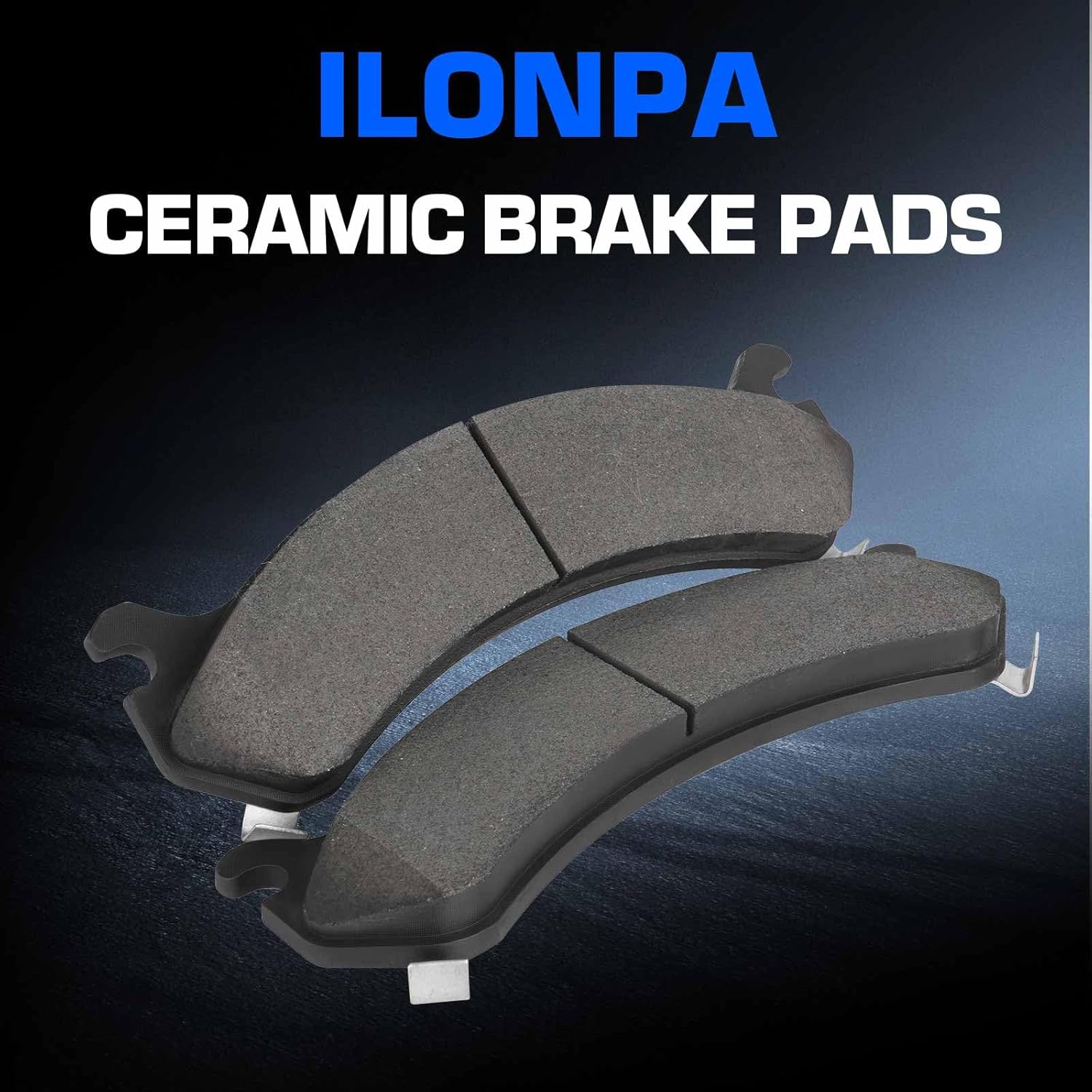 ILONPA Front Semi-metallic Disc Brake Pads Set for Chevy Silverado 1500 HD/2500/3500 HD,Suburban/Avalanche/Express 2500,for GMC Sierra 1500 HD/2500/3500,Savana/Yukon XL 2500,for Cadillac DeVille,DTS