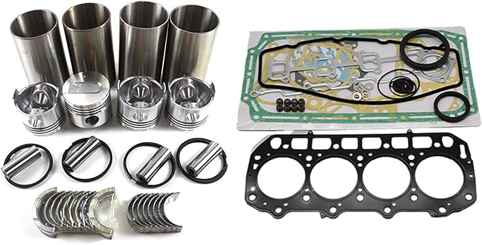 4TNV88 Overhaul Rebuild Kit Compatible with Yanmar Engine Rebuild Kit Kobelco Z84 Z85 CX50 Excavator Piston 129005-22080