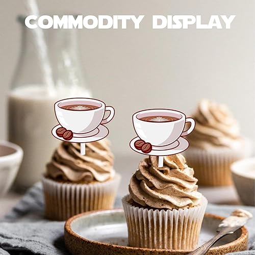 Miniatura 5 de 18 piezas de decoración de postre de café con purpurina para bebidas, alimentos, cocina, suministros de decoración para baby shower, niños y niñas,