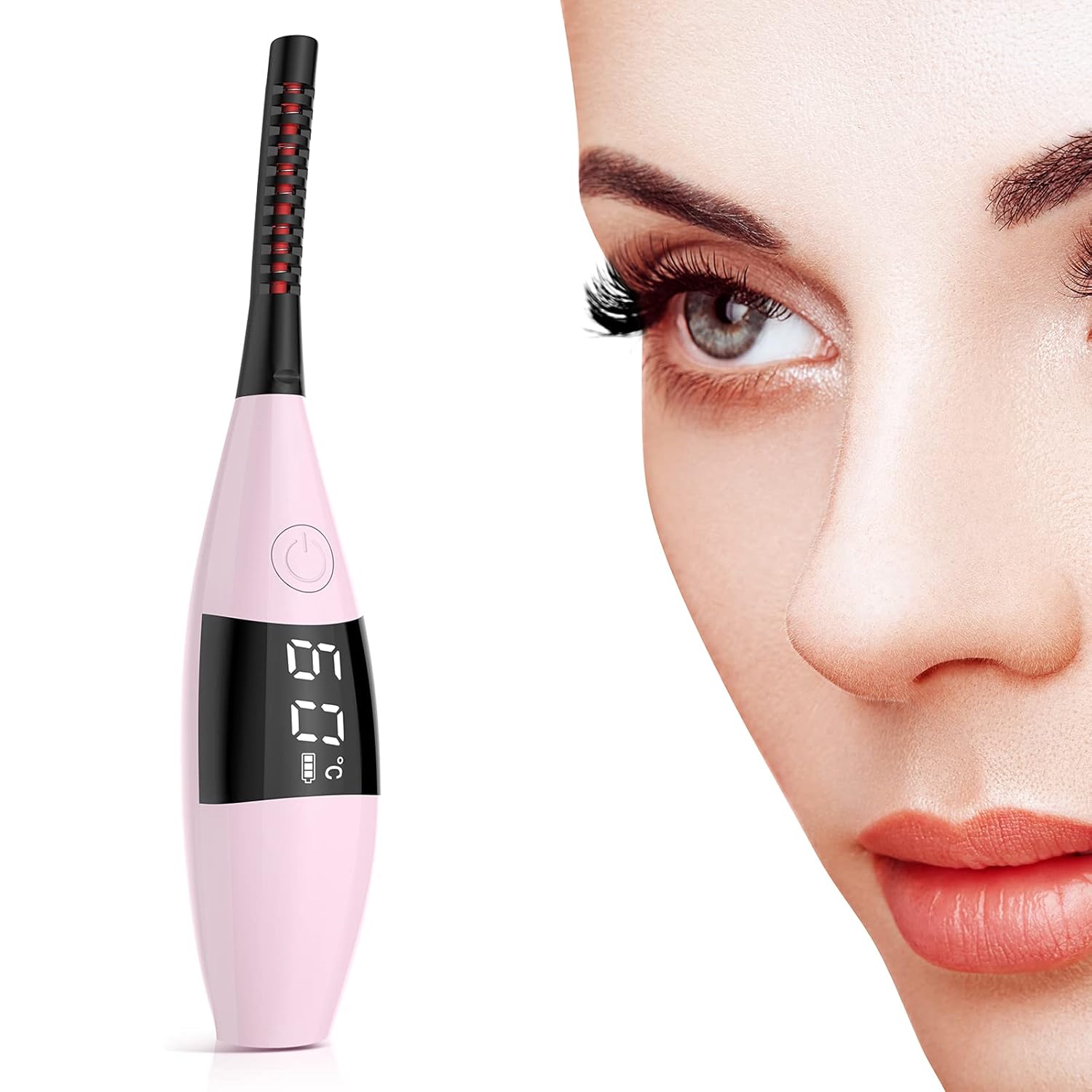Heated Eyelash Curler for Women, Portable Heated Eyelash Curlers with Brush Long Lasting Eyelash Curler Heated with 4 Temperature Modes USB Rechargeable, Easy to Use : Beauty & Personal Care