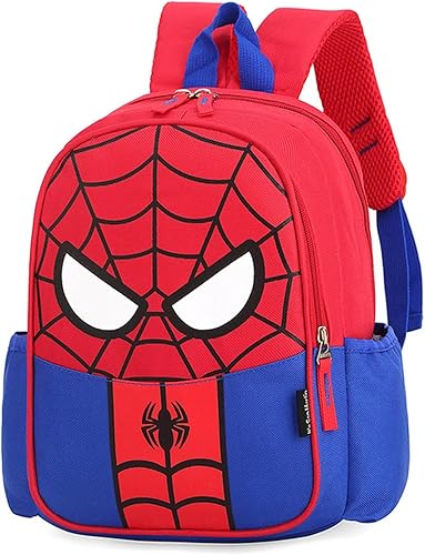 JBin Rich Mochila para niños pequeños, mochila roja preescolar para niños y niñas de 2 a 8 años, Rojo -, Medium (3