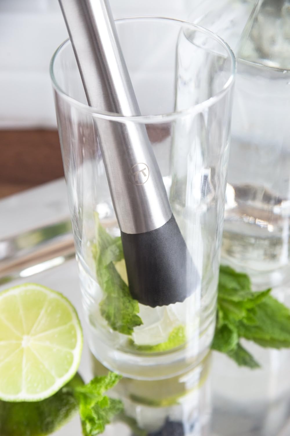 Profal Cotail Muddler, Stainl Steel With Silicone Tip