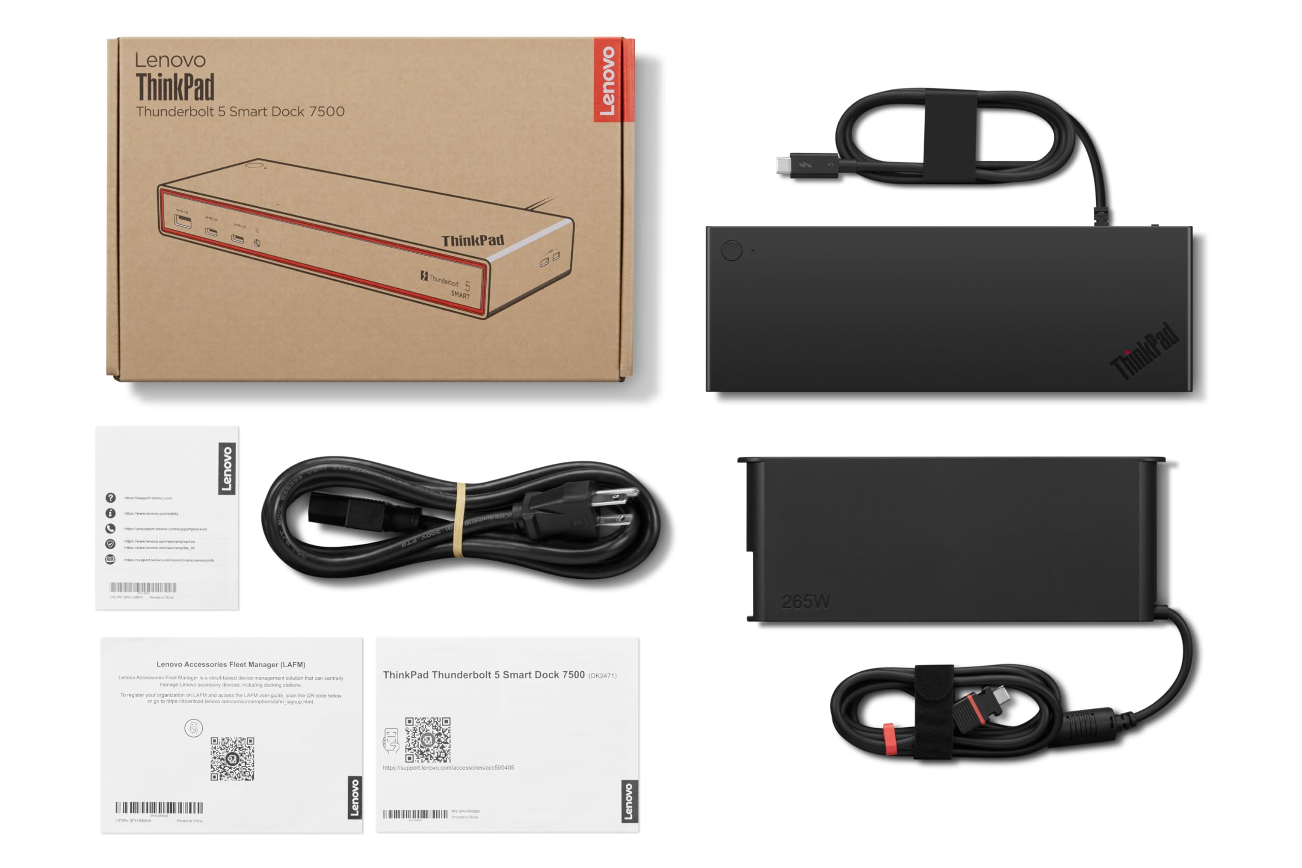 Lenovo ThinkPad Thunderbolt 5 Smart Dock 7500 EU, docking station con 2xDP 2.1 HDMI 2.1 2.5GbE, porte USB-A/USB-C, PD 3.1 fino a 180W